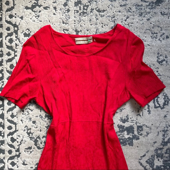 True Vintage 1970s Red Maxi Babydoll Dress - Picture 5 of 5
